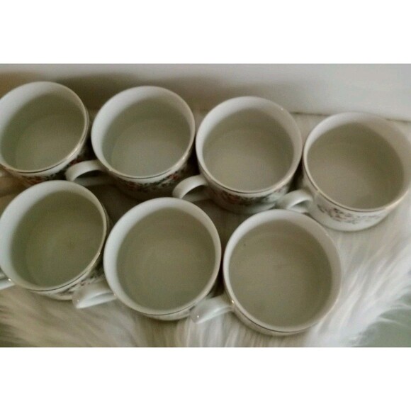 Farberware Set of 7 VTG Monaco ‘97 3111 Fine China Tea Coffee Cups Gold Trim GUC - Picture 5 of 6